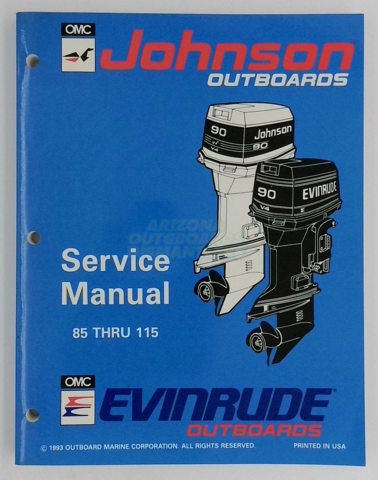 Johnson Evinrude Outboards Service Manual 85 Thru 115