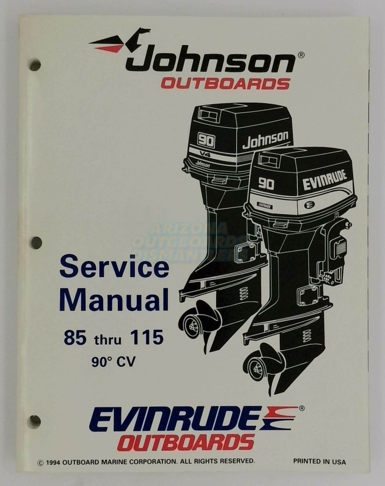 Johnson Evinrude Outboards Service Manual 85 Thru 115 90c CV