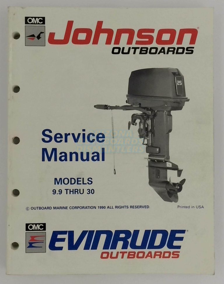 Johnson Evinrude Outboard 9.9 Thru 30 Service Manual