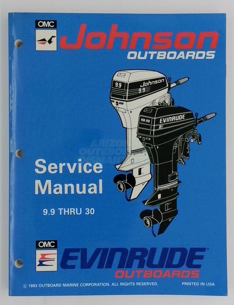 Johnson Evinrude Outboard Service Manual 9.9 Thru 30