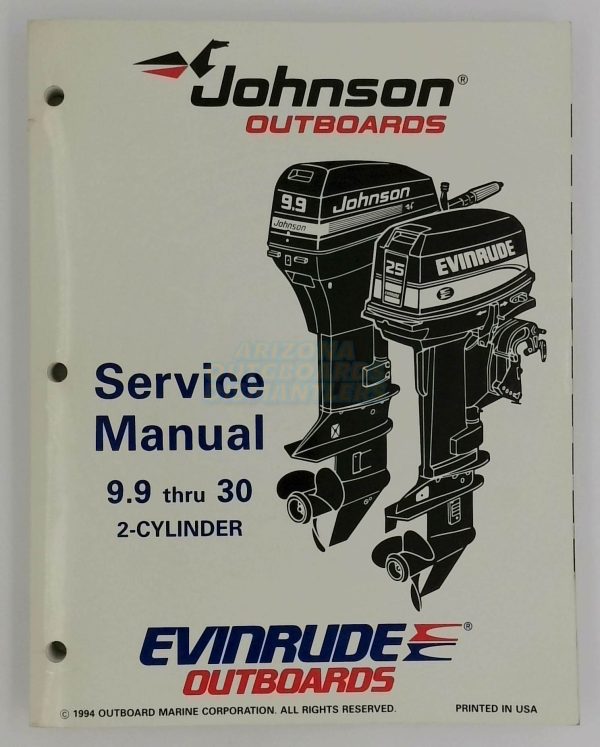 Johnson Evinrude Outboard Service Manual 9.9 Thru 30 2 Cylinder