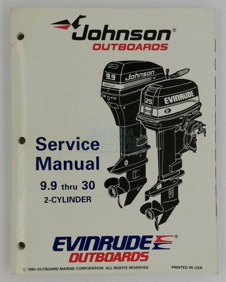 Johnson Evinrude Outboard Service Manual 9.9 Thru 30 2 Cylinder