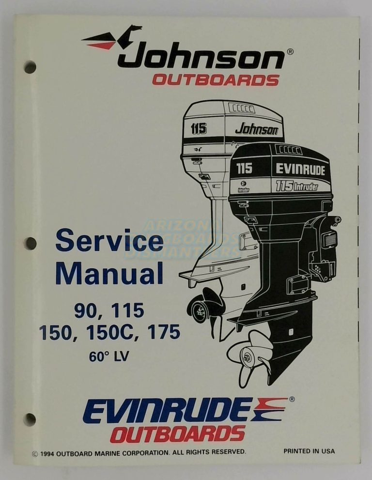 Johnson Evinrude Outboards Service Manual 90/115/150/150C/175 60o LV