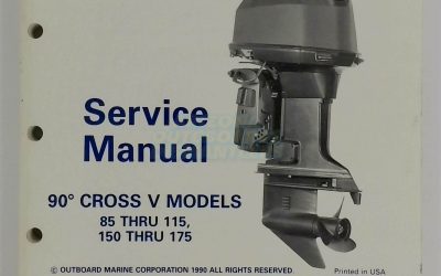 Johnson Evinrude Outboards Service Manual 90c Cross V Models 85 Thru 115, 150 Thru 175