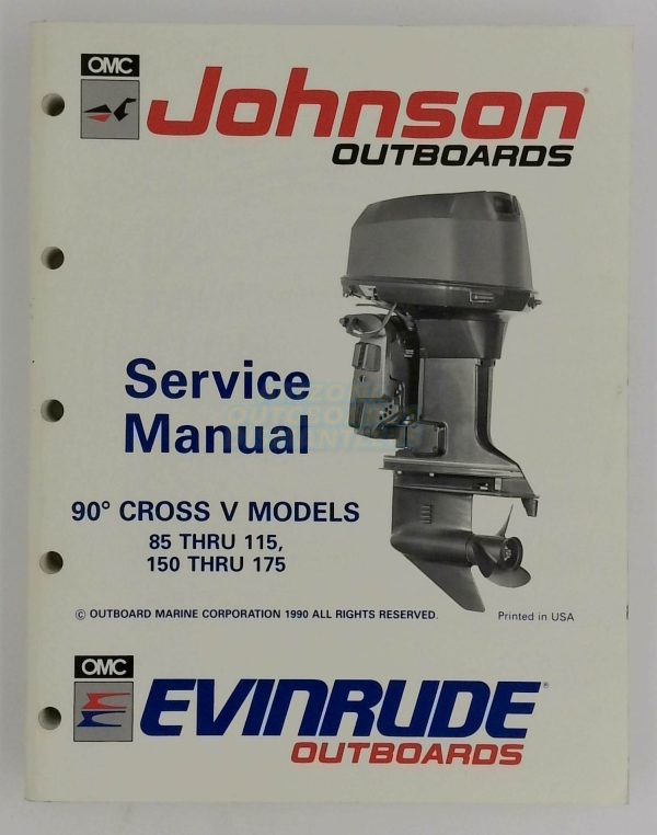 Johnson Evinrude Outboards Service Manual 90c Cross V Models 85 Thru 115, 150 Thru 175