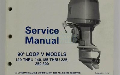 Johnson Evinrude Outboards Service Manual 90c Loop V Models 120 Thru 140, 185 Thru 225,250,300 EL
