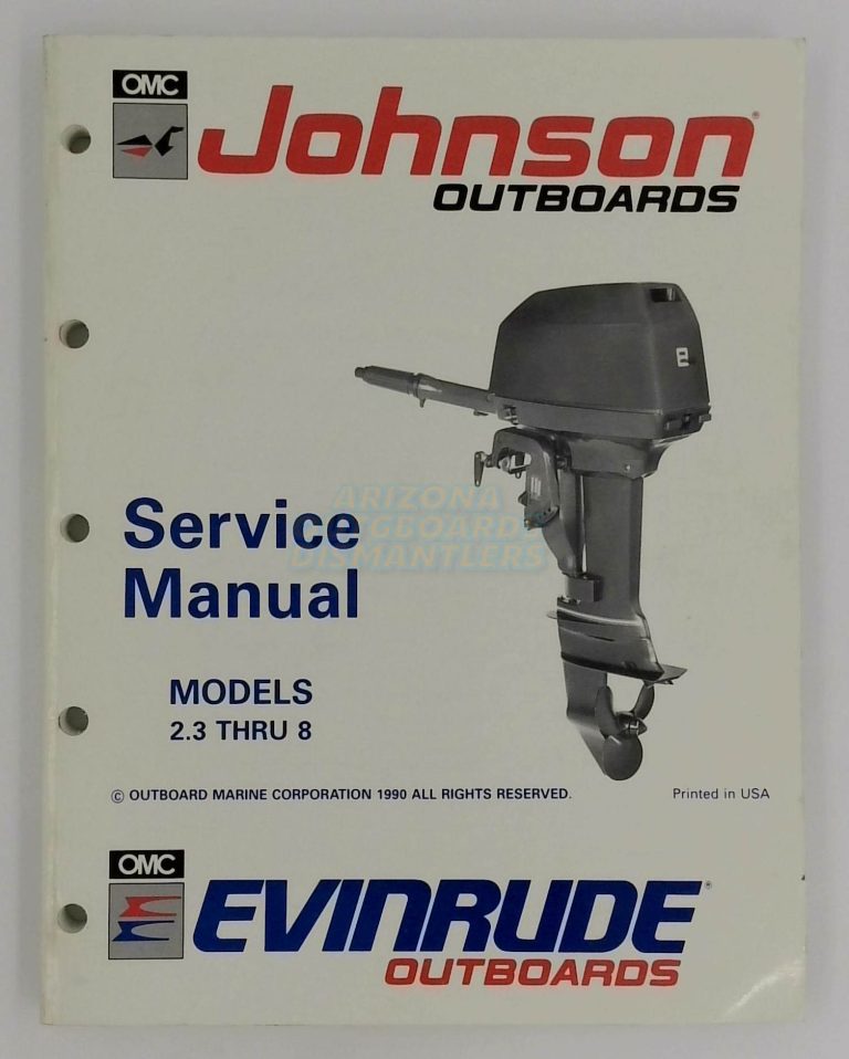 Johnson Evinrude Outboard Service Manual 2.3 Thru 8, EL