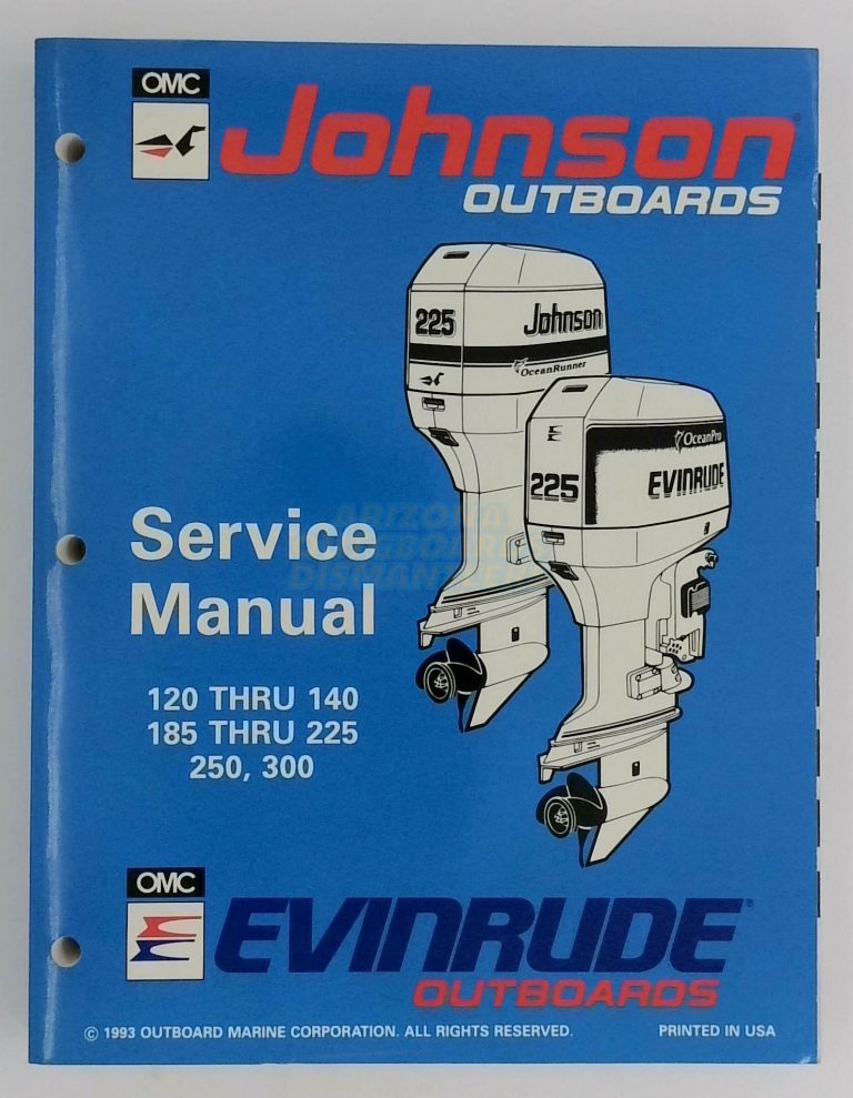 Johnson Evinrude Outboard Service Manual 120 Thru 140, 185 Thru 225/250/300