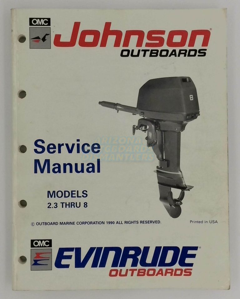 Johnson Evinrude Outboards 2.3 Thru 8 Service Manual