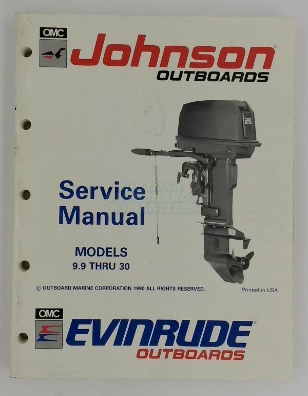Johnson Evinrude Outboard Service Manual 9.9 Thru 30 EL