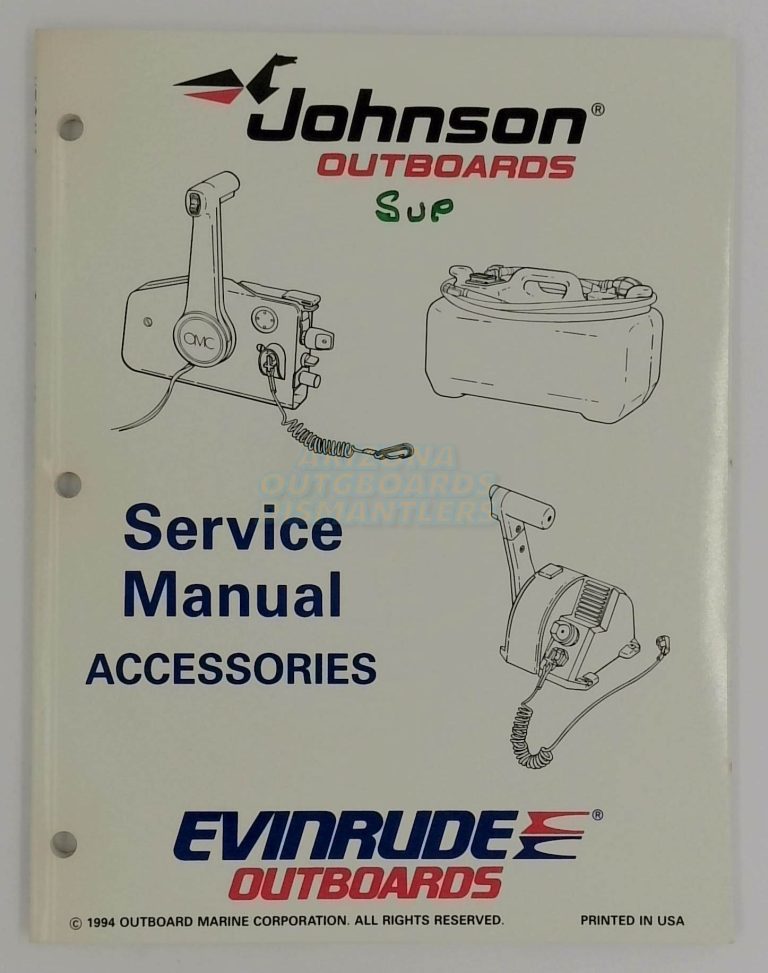 Johnson Evinrude Outboards Accessories Service Manual