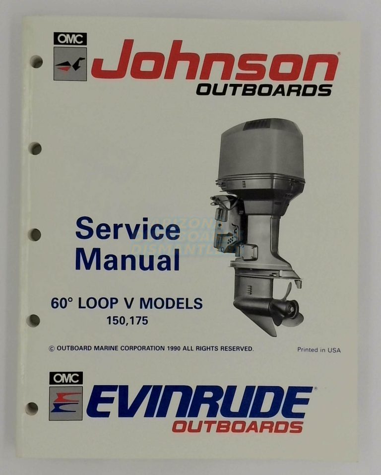 Johnson Evinrude Outboard Service Manual 60o Loop V Models 150/175