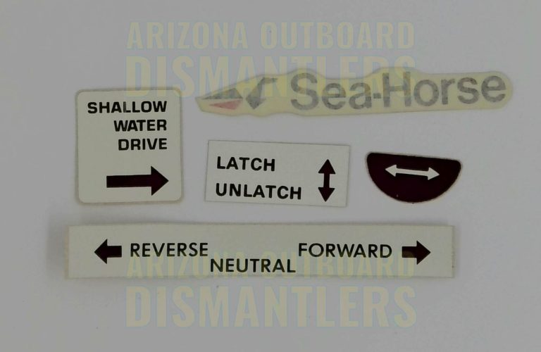Johnson Sea-Horse Control Box Decal Set – OEM Style Stickers (Latch, Shallow Water, Shift Labels)