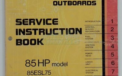 Johnson Outboards 1975 85 Hp Instruction Service Manual