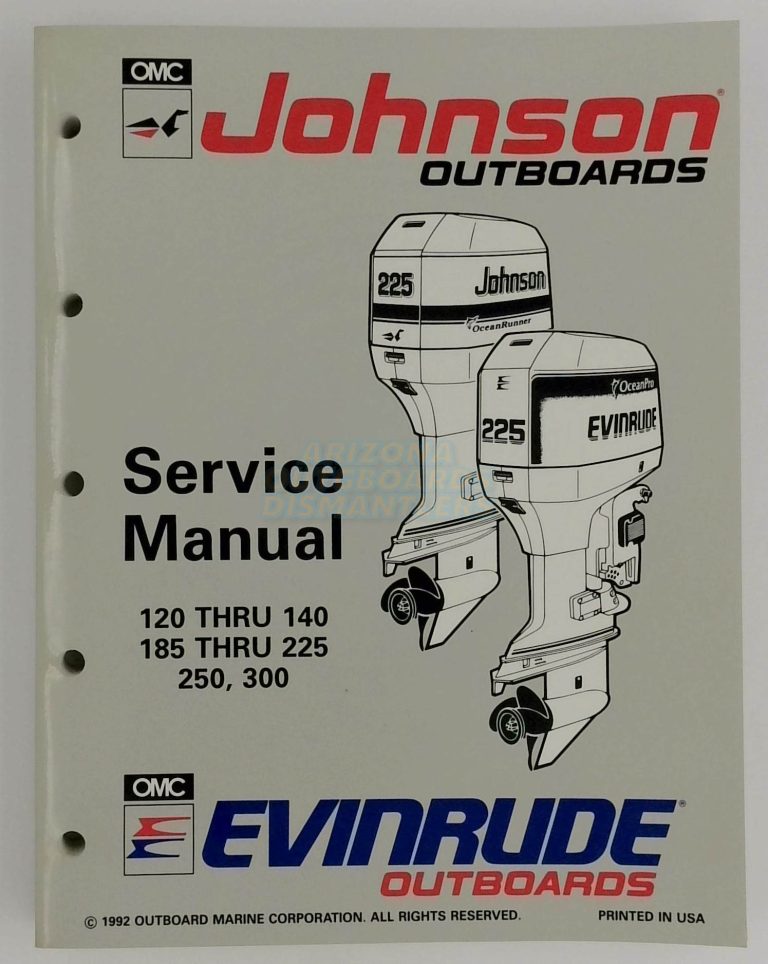 Johnson Evinrude Outboard Service Manual 120 Thru 140, 185 Thru 225/250/300