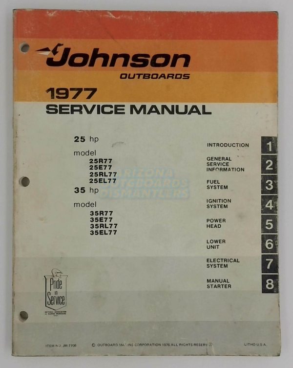 Johnson outboards 1977 Service Manual 25-35 Hp