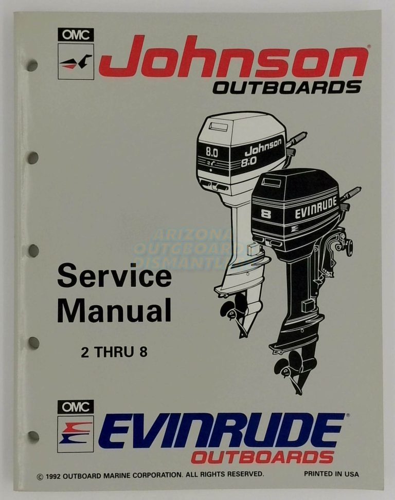 Johnson Evinrude Outboard Service Manual 2 Thru 8