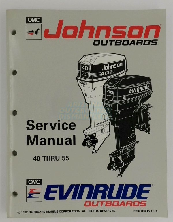 Johnson Evinrude Outboard Service Manual 40 Thru 55