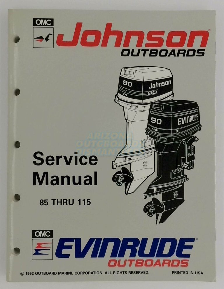 Johnson Evinrude Outboard Service Manual 85 Thru 115