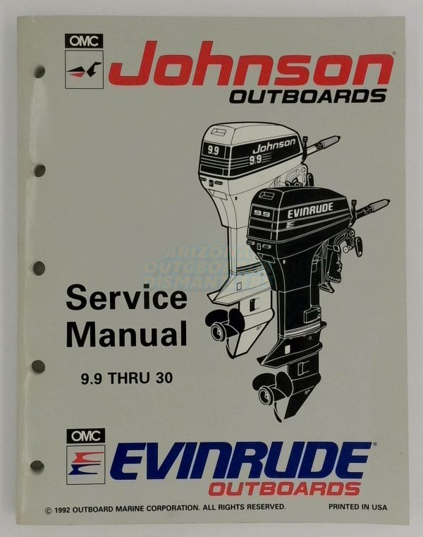 Johnson Evinrude Outboard Service Manual 9.9 Thru 30
