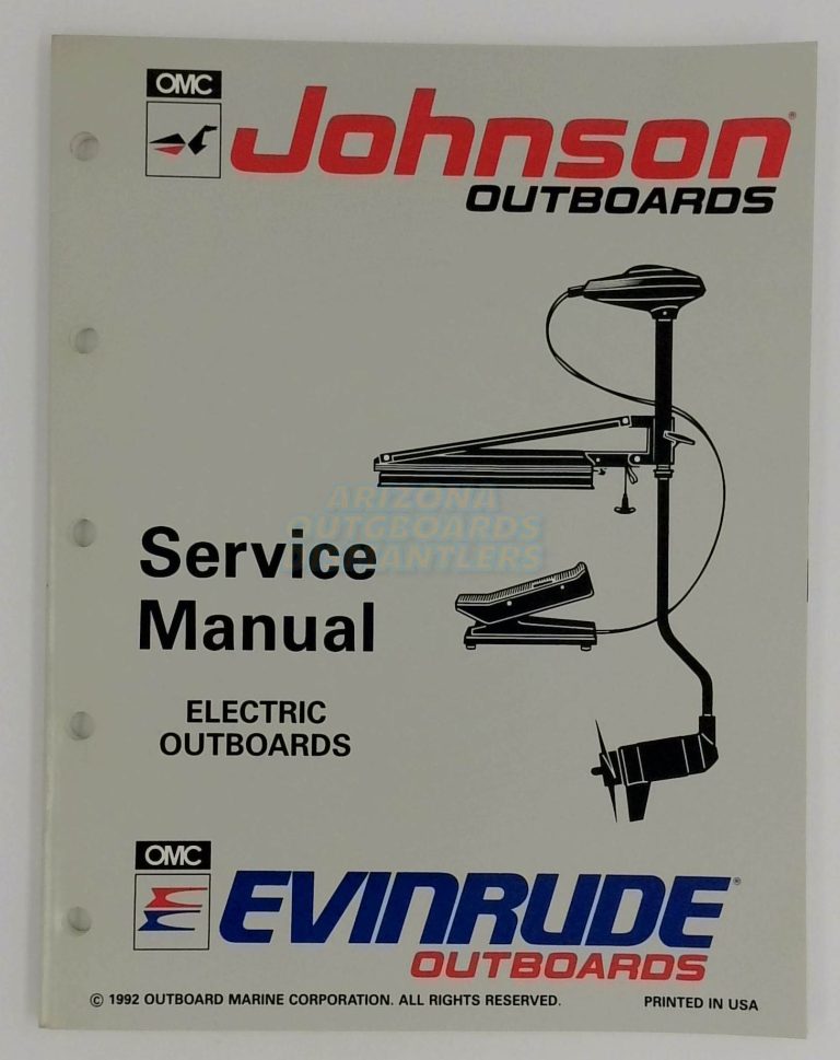 Johnson Evinrude Outboard Service Manual Electric Outboards