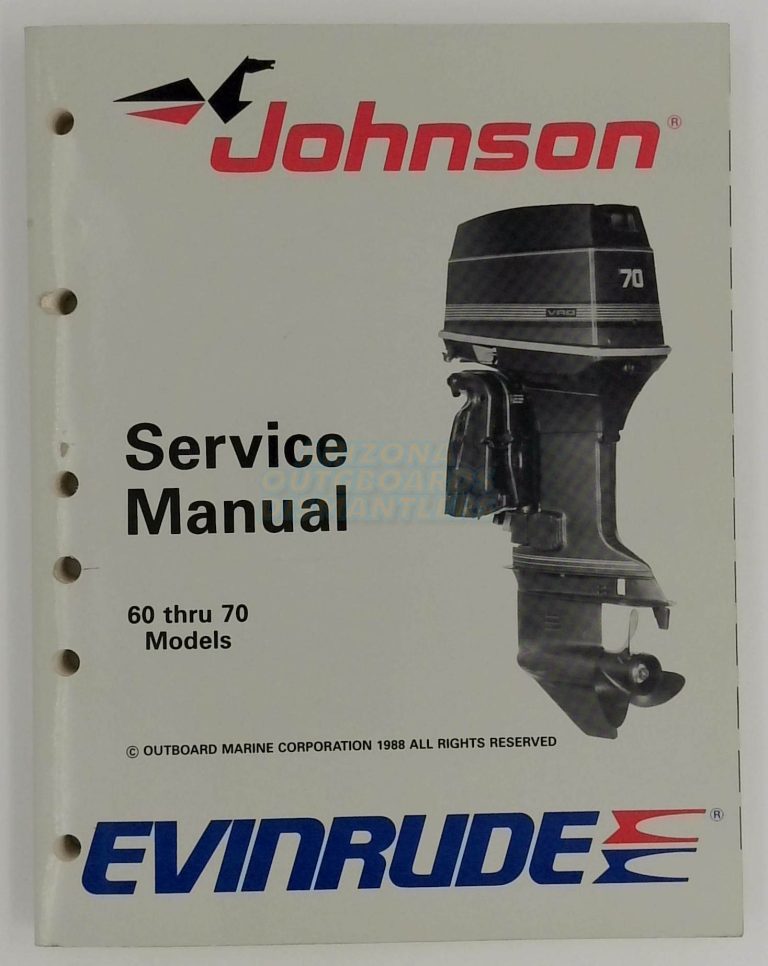Johnson Evinrude Outboard 60 Thru 70 Service Manual