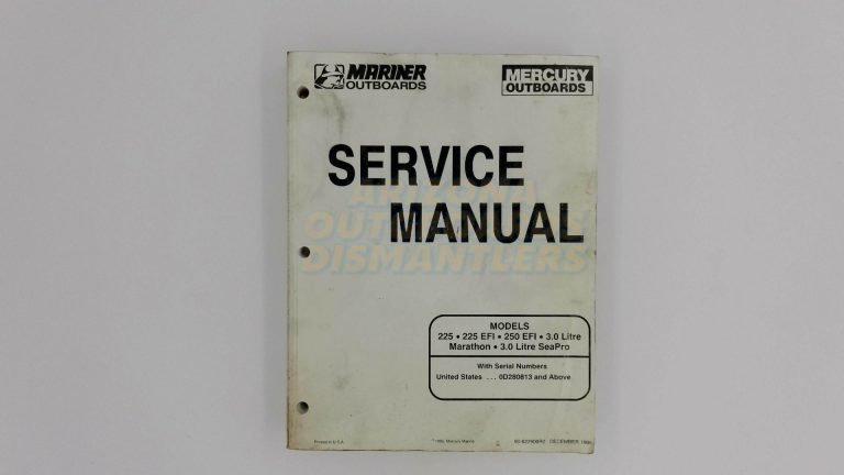Mercury Mariner 225/225 EFI /250 EFI /3.0 Litre Marathon /3.0Litre SeaPro
