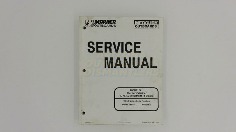 Mercury Mariner Service Manual 40/45/50/50 Bigfoot (4-Stroke)