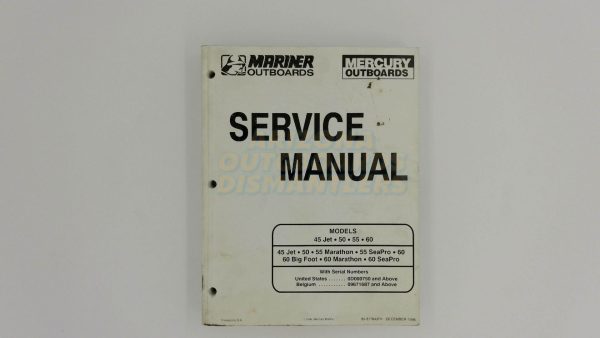 Mercury Mariner service Manual 45 Jet /50/55/60