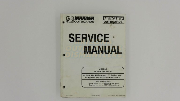 Mercury Mariner service Manual 45 Jet /50/55/60
