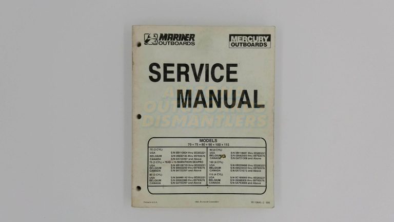 Mercury Mariner Service Manual 70/75/80/95/100/115