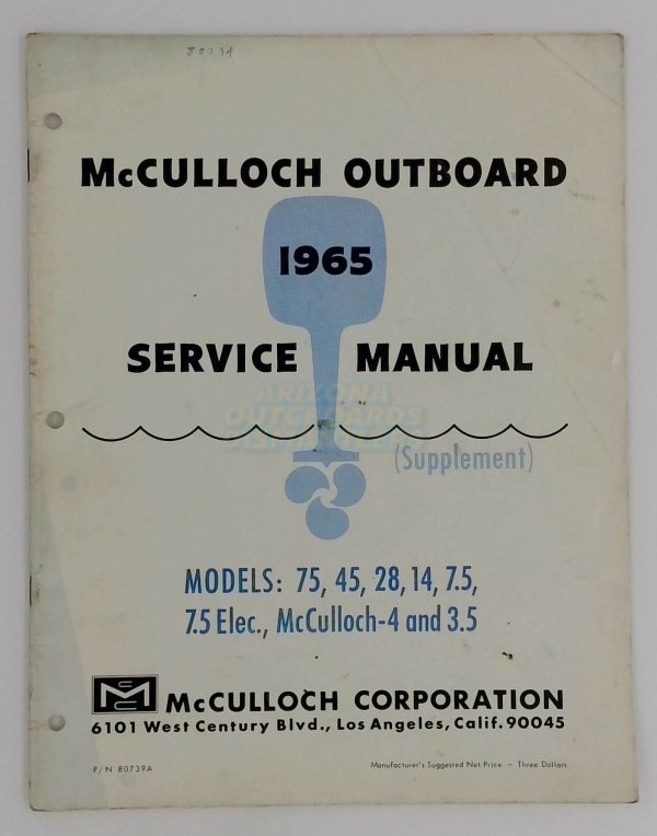 Mculloch 1965 Outboard Service Manual