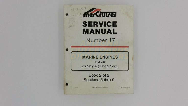 Mercruiser Service Manual Number 17 305 (5.0L)/ 350 (5.7L)
