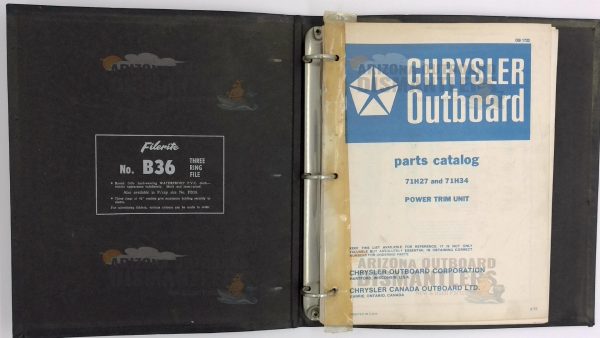 OB1722 Chrysler 71H27 / 71H34 Power Trim Unit Parts Catalog