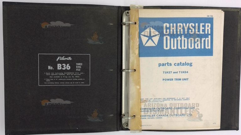 OB1722 Chrysler 71H27 / 71H34 Power Trim Unit Parts Catalog