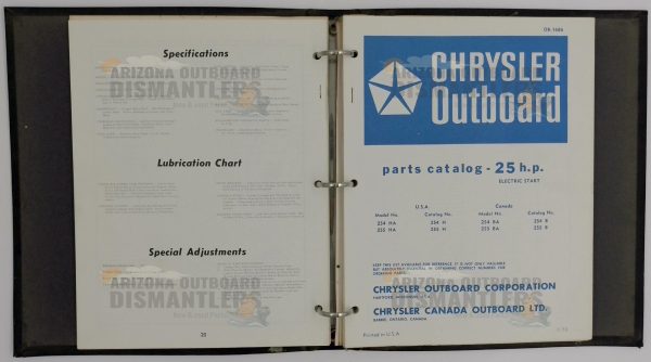 OB1983-1 Chrysler 25HP Outboard Parts Catalog (Manual / Electric) - Image 3