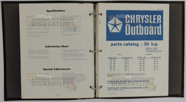 OB1983-1 Chrysler 25HP Outboard Parts Catalog (Manual / Electric) - Image 5