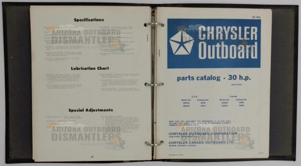 OB1983-1 Chrysler 25HP Outboard Parts Catalog (Manual / Electric) - Image 6