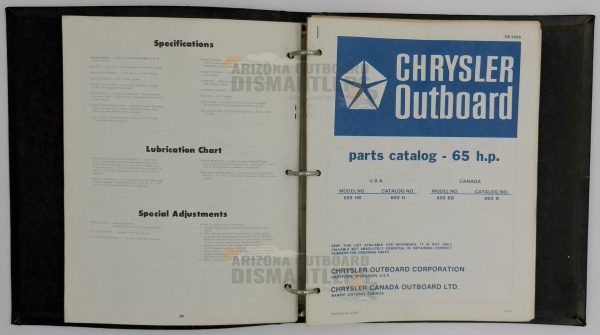 Chrysler Outboard Parts Catalogs OB2285–OB2701 (65HP to 140HP) — Vintage OEM Set - Image 2