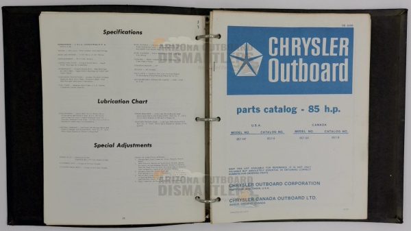 Chrysler Outboard Parts Catalogs OB2285–OB2701 (65HP to 140HP) — Vintage OEM Set - Image 3