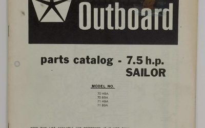OB3074 Parts Catalog – Chrysler Outboard 7.5HP Sailor (Models 70H9A, 71H9A, 70B9A, 71B9A)
