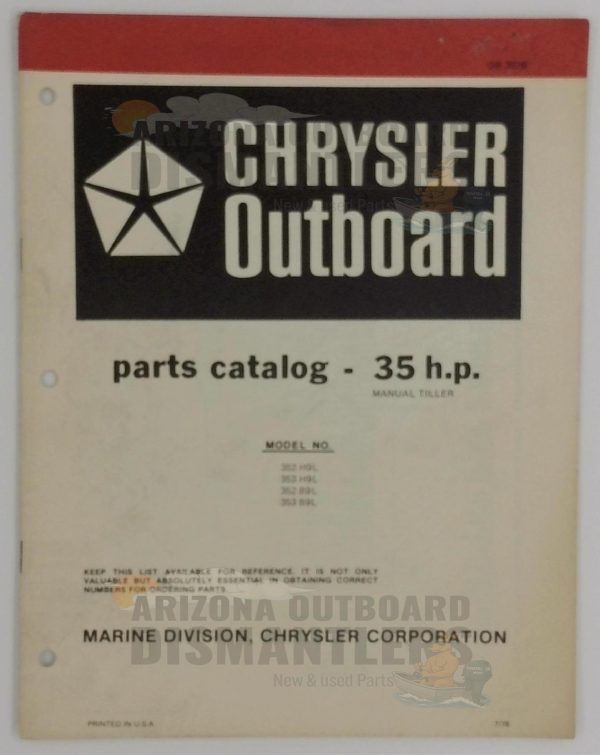 OB3079 Parts Catalog – Chrysler Outboard 35HP (Models 362H9L, 363H9L, 362B9L, 363B9L)