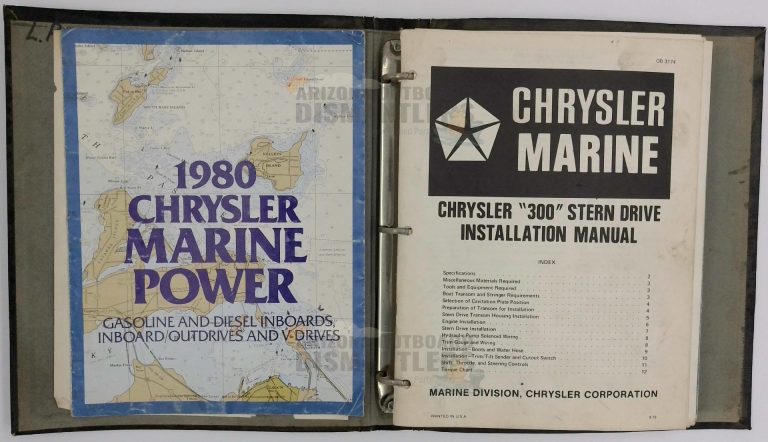 OB 3174 / 81-770-1567 / 81-770-9565 Chrysler “300” Stern Drive & LM 318 Engine Manuals (Bundle)