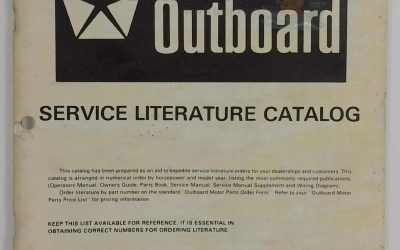 OB3600 Service Literature Catalog – Chrysler Outboard