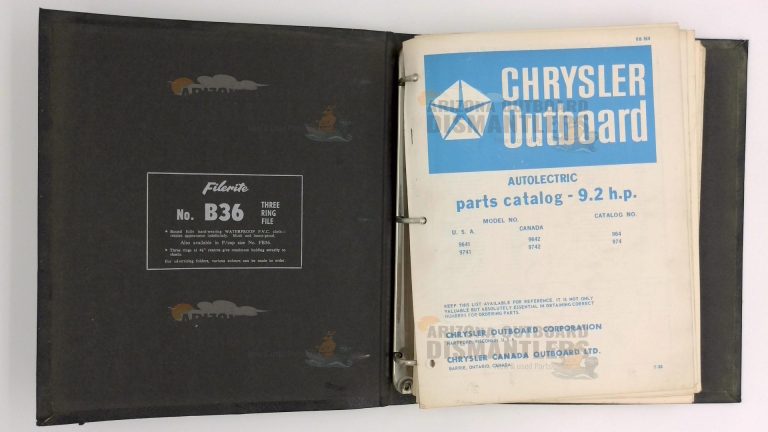 OB960 to OB1683 Chrysler Outboard Parts Catalog – 9.2 HP to 9.9 HP (Vintage OEM)
