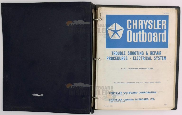 OB9775-OB1222 Chrysler Electrical Repair / Bulletin Manual (1973)