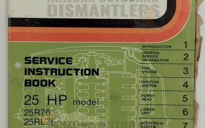 OMA-7607 – 25HP Models 1976 Service Manual – Johnson
