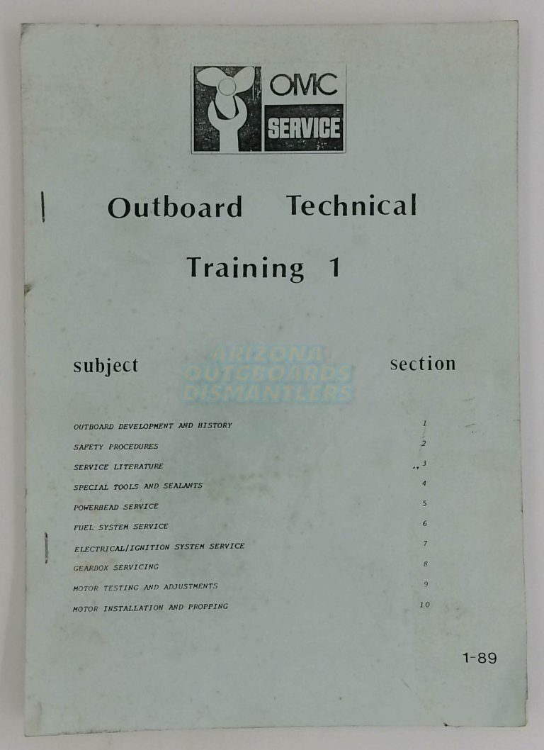 OMC Outboard Service Technical Training 1