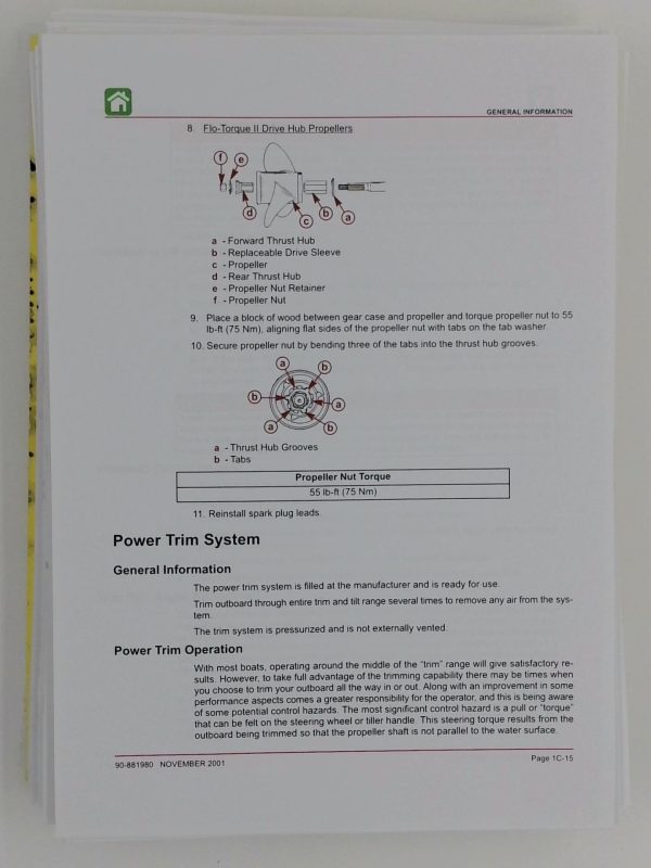 OT178500 / 90-881980R1 Mercury 115 FourStroke EFI Service Manual Print Out - Image 4