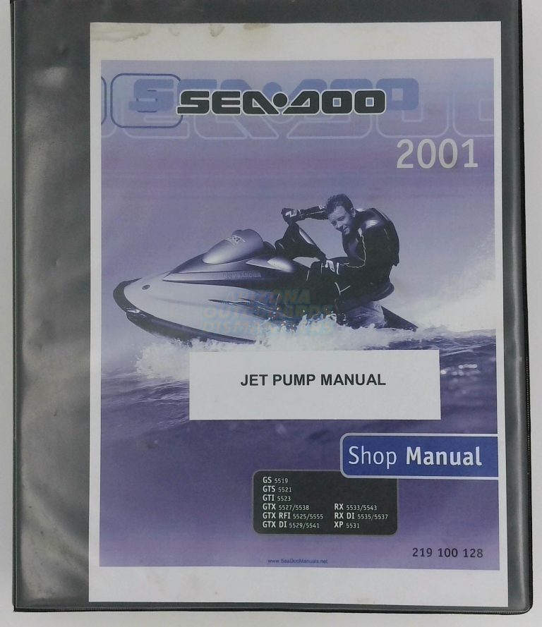Sea Doo 2001 Jet Pump Shop Manual In Folder